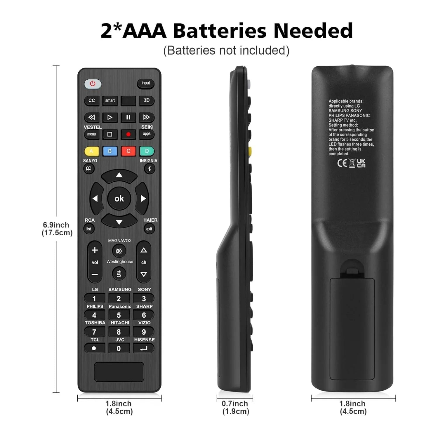 Universal G006 TV Remote Replacement Control Compatible with LG And Multiple Brands
