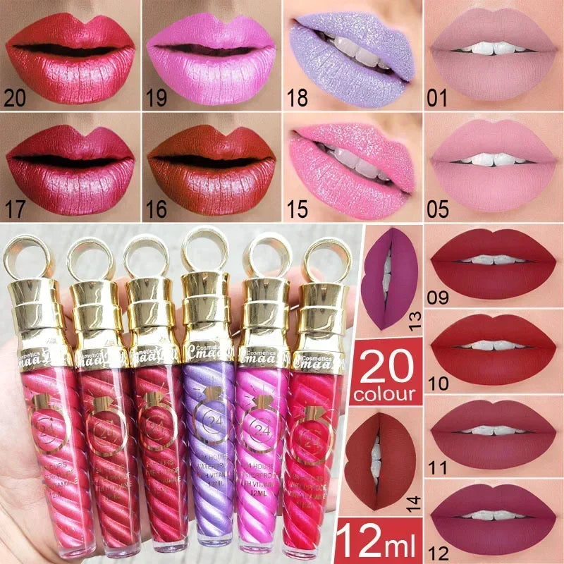20 Colors Matte Liquid Lipstick Waterproof Long Lasting