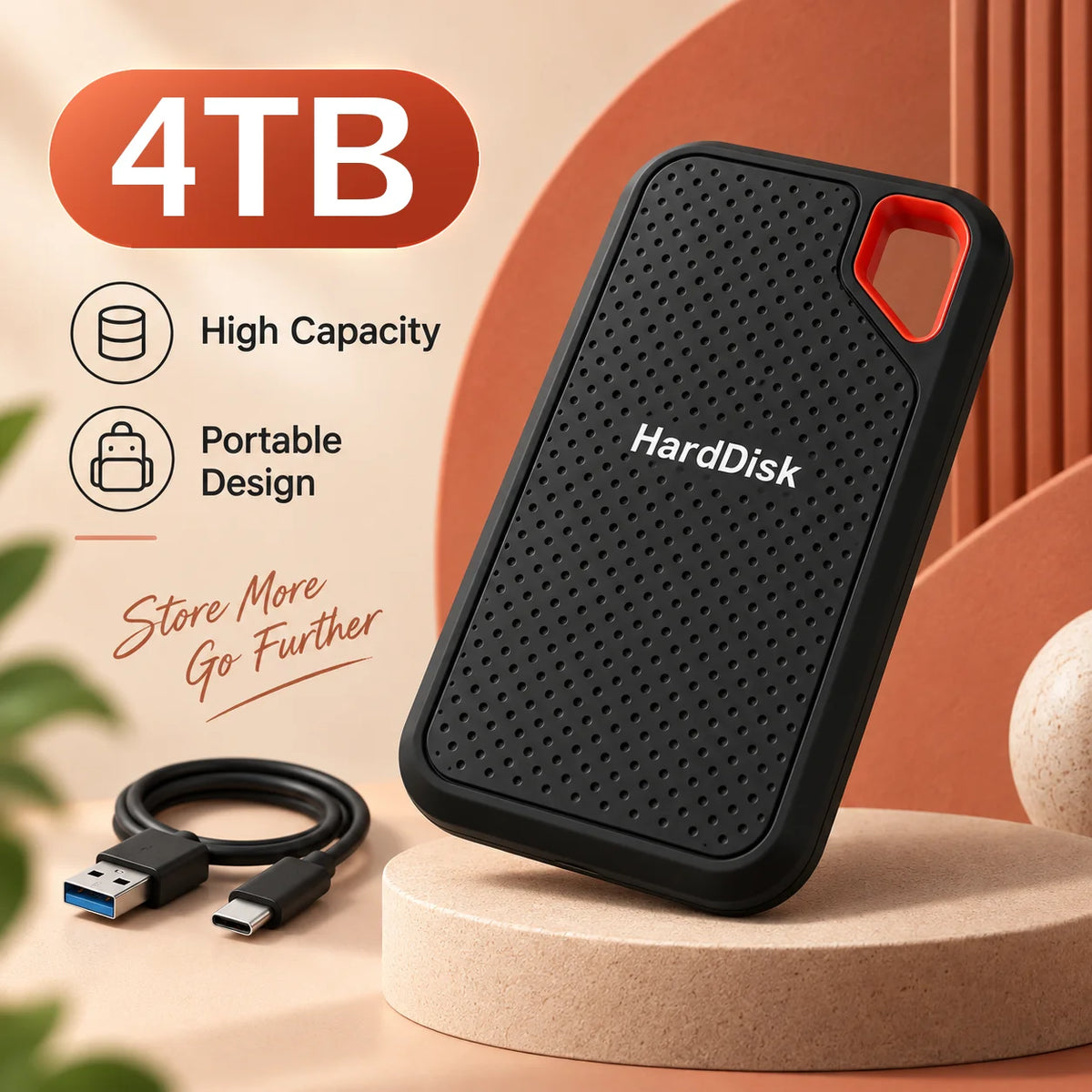 2TB External Hard Drive USB3.1 Mobile Storage Hard Disk