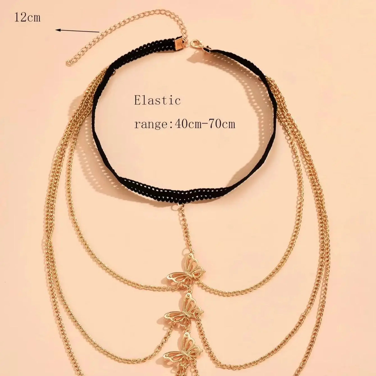 1pc Sexy Butterfly Women's Thigh Chain Elastic Multi-Layer