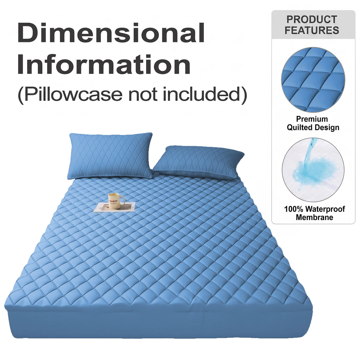 1Pc Waterproof Mattress Protector, thickened skin-friendly