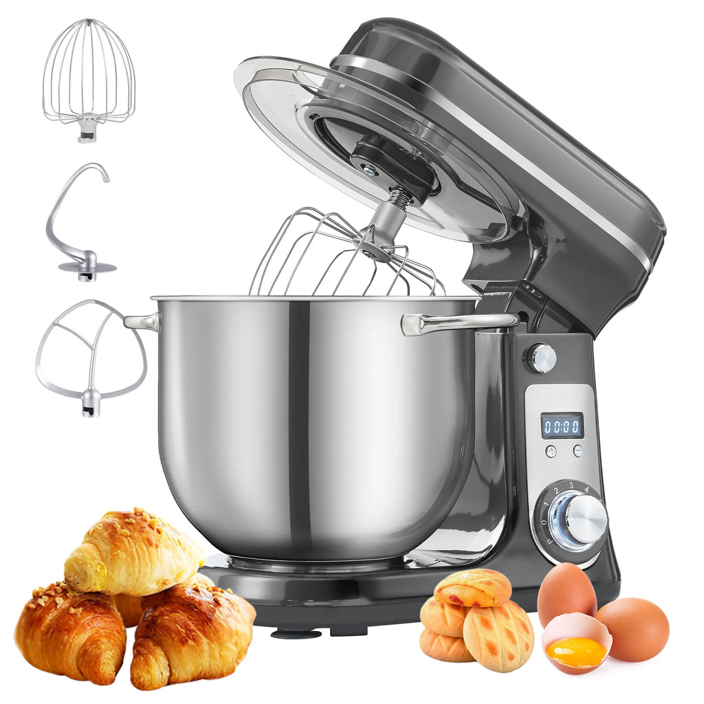 BioloMix 6-speed Kitchen Food Stand Mixer 1200W DC Quiet Motor  6L Stainless Steel